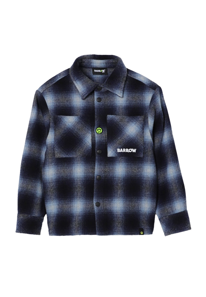 Camicia in flanella blu per bambino