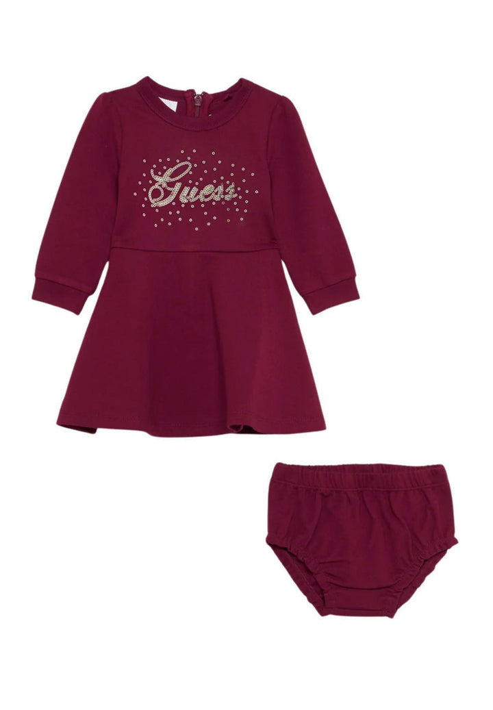 Vestito bordeaux per neonata