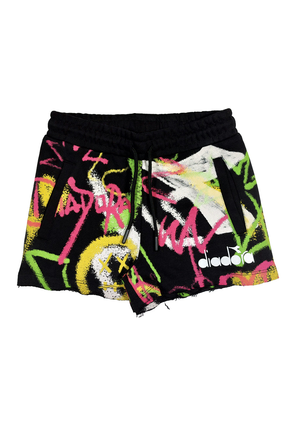 Short felpa nero per bambina