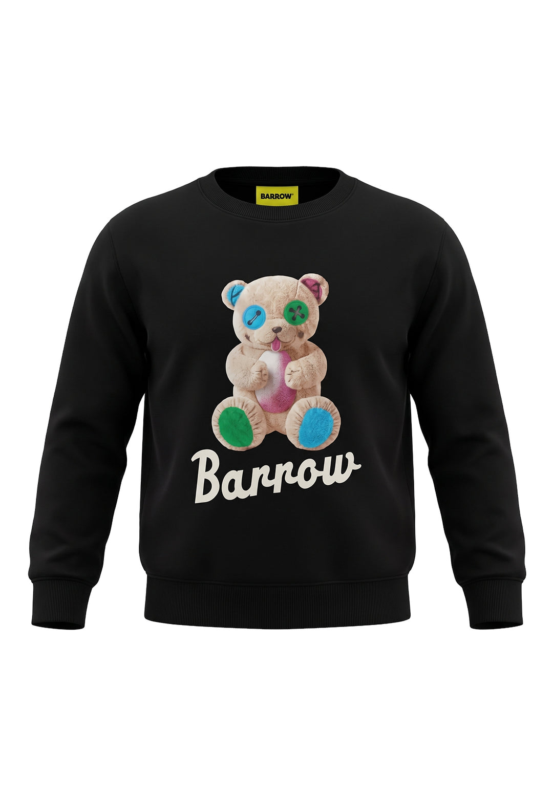 Felpa girocollo nera unisex