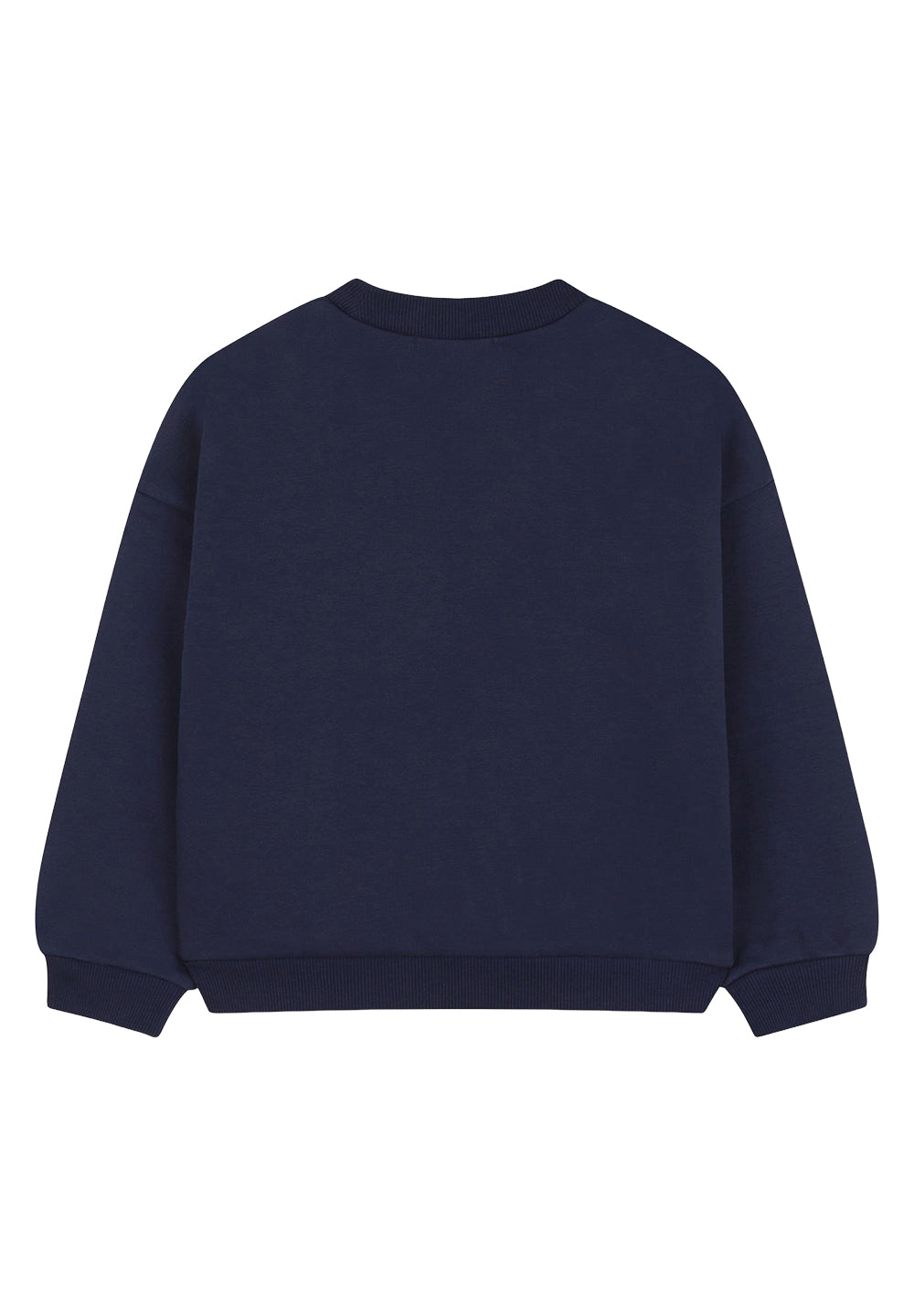 Felpa girocollo blu per bambina