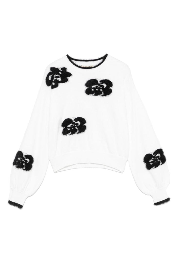 Maglioncino bianco-nero per bambina