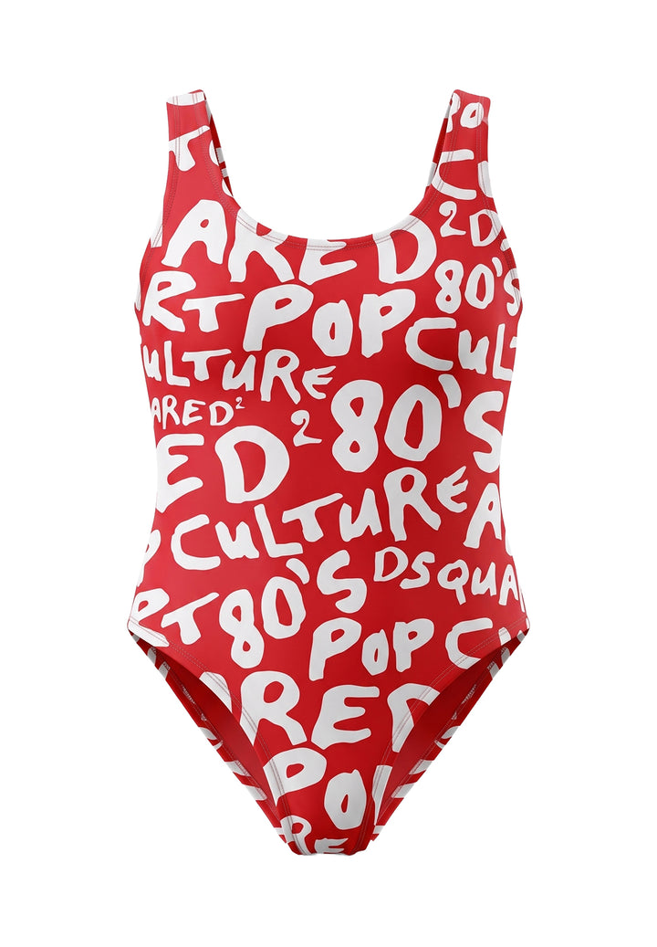 Costume intero rosso per neonata
