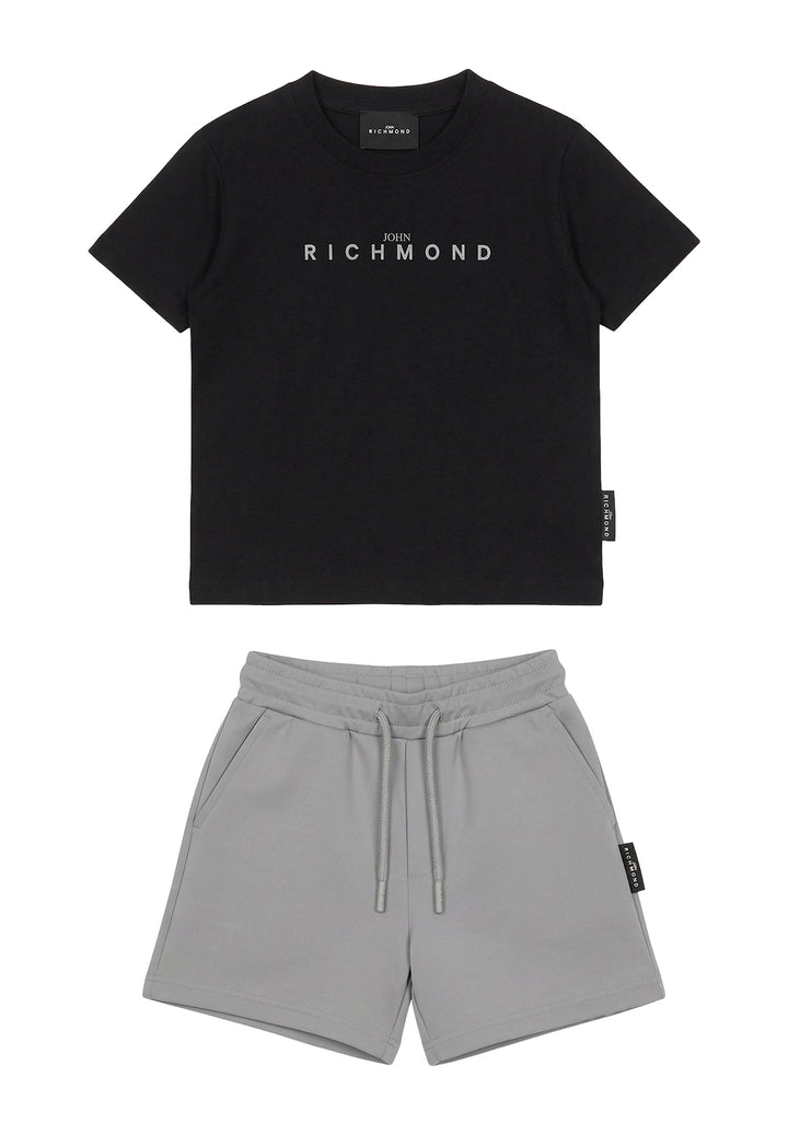Completo nero-grigio per bambino