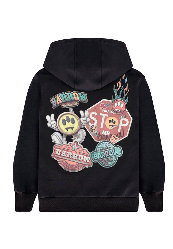 Felpa cappuccio nera unisex