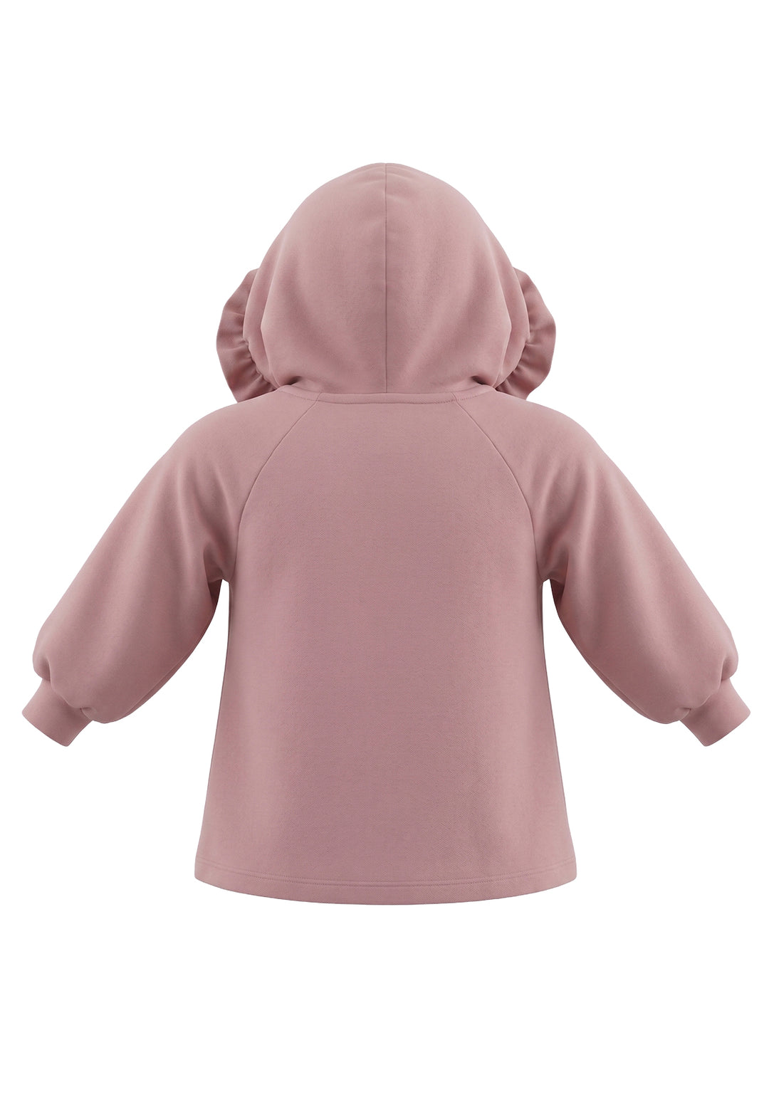 Felpa cappuccio rosa per bambina