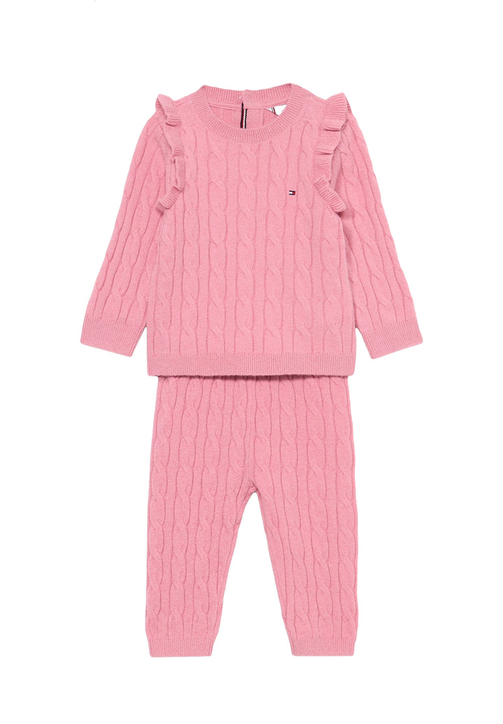 Completo maglia rosa per neonata