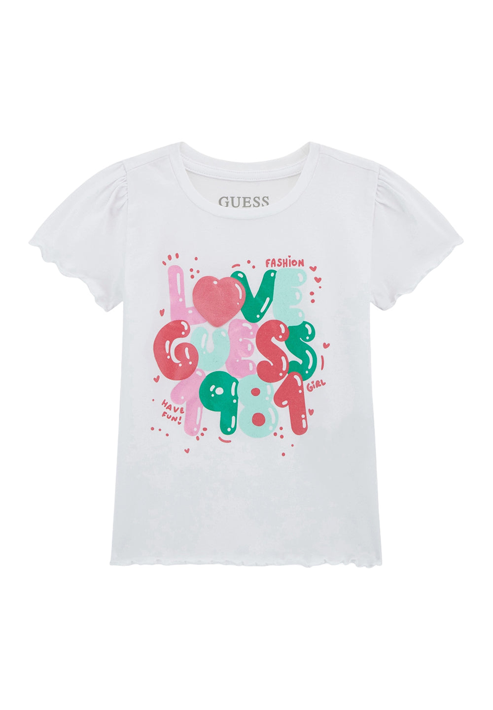 T-shirt bianca per bambina