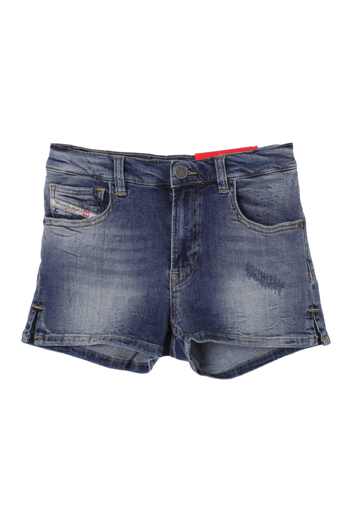 Short denim blu per bambina