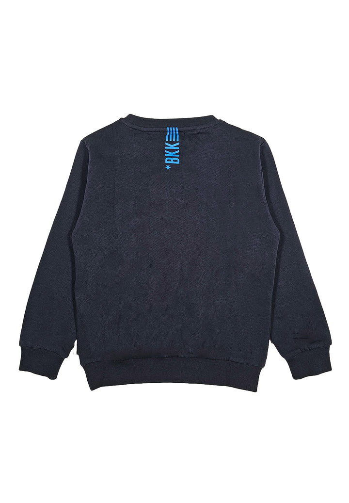 Blaues Sweatshirt mit Rundhalsausschnitt für Jungen