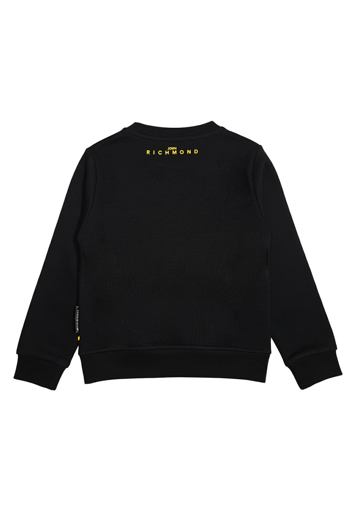 Felpa girocollo nera per neonato