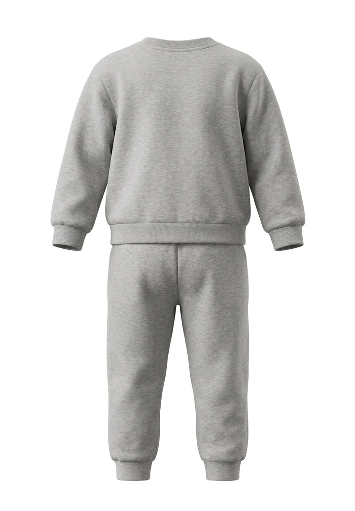 Completo felpa grigio per bambino