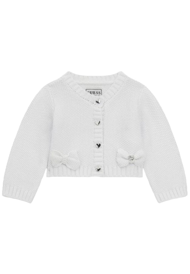 Weiße Strickjacke für Babymädchen