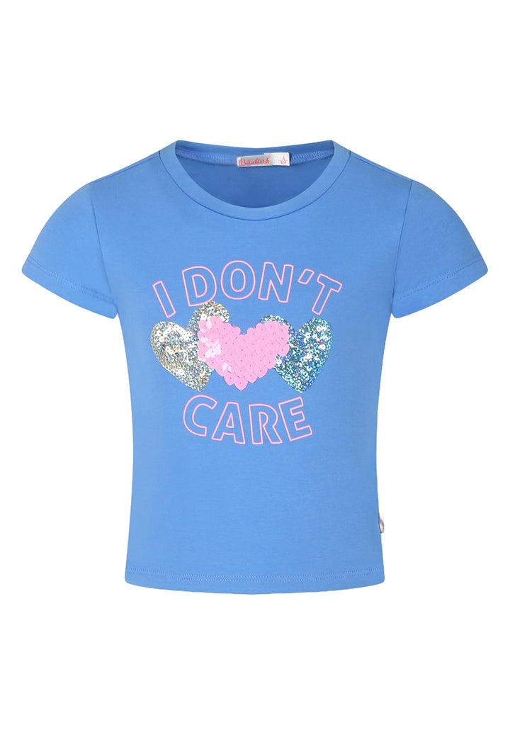 T-shirt blu per bambina