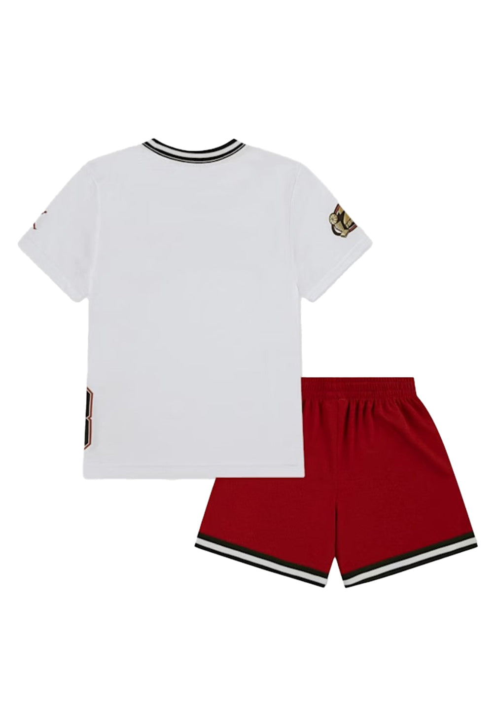 Completo bianco-rosso per bambino