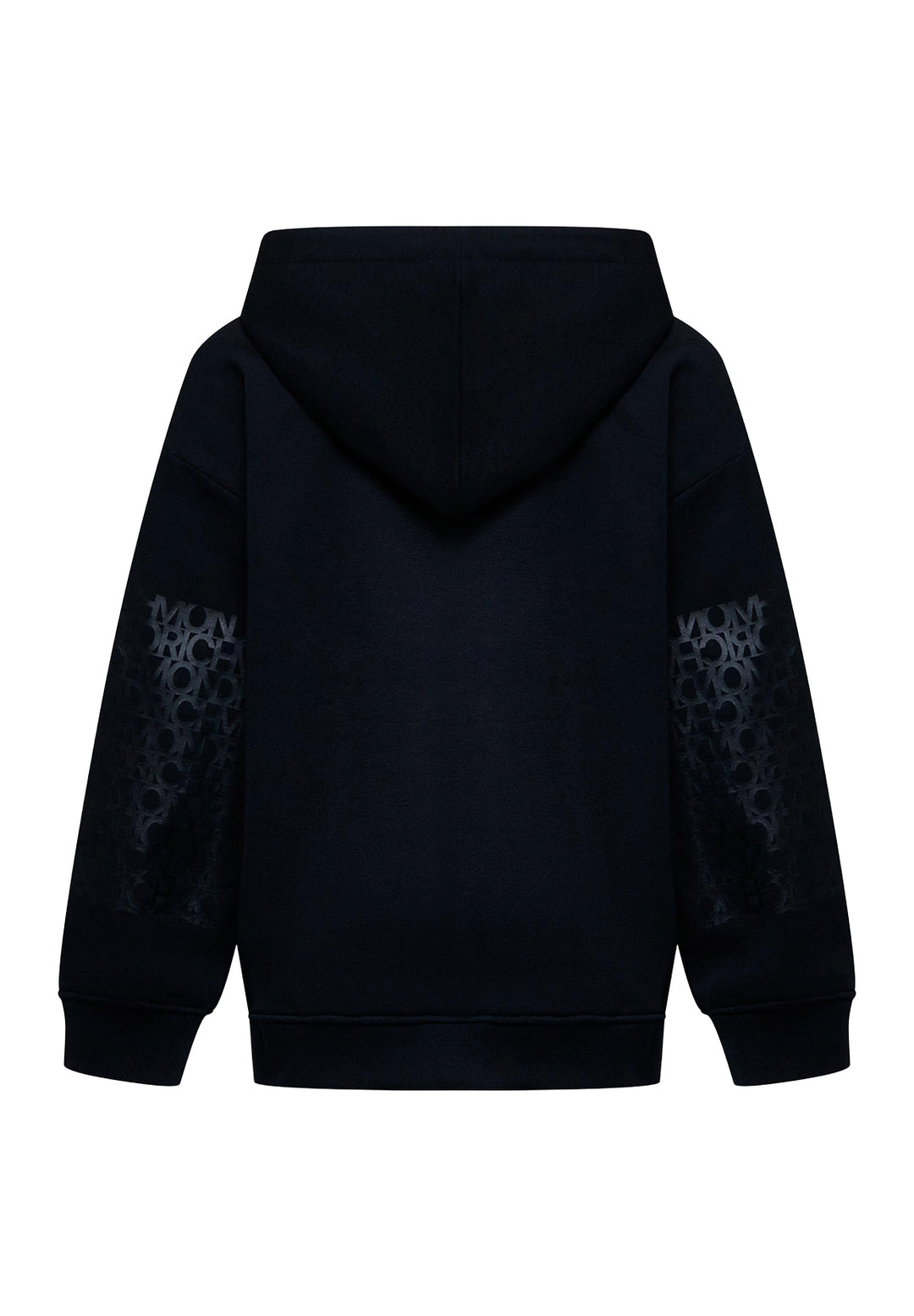 Felpa zip nera per bambino