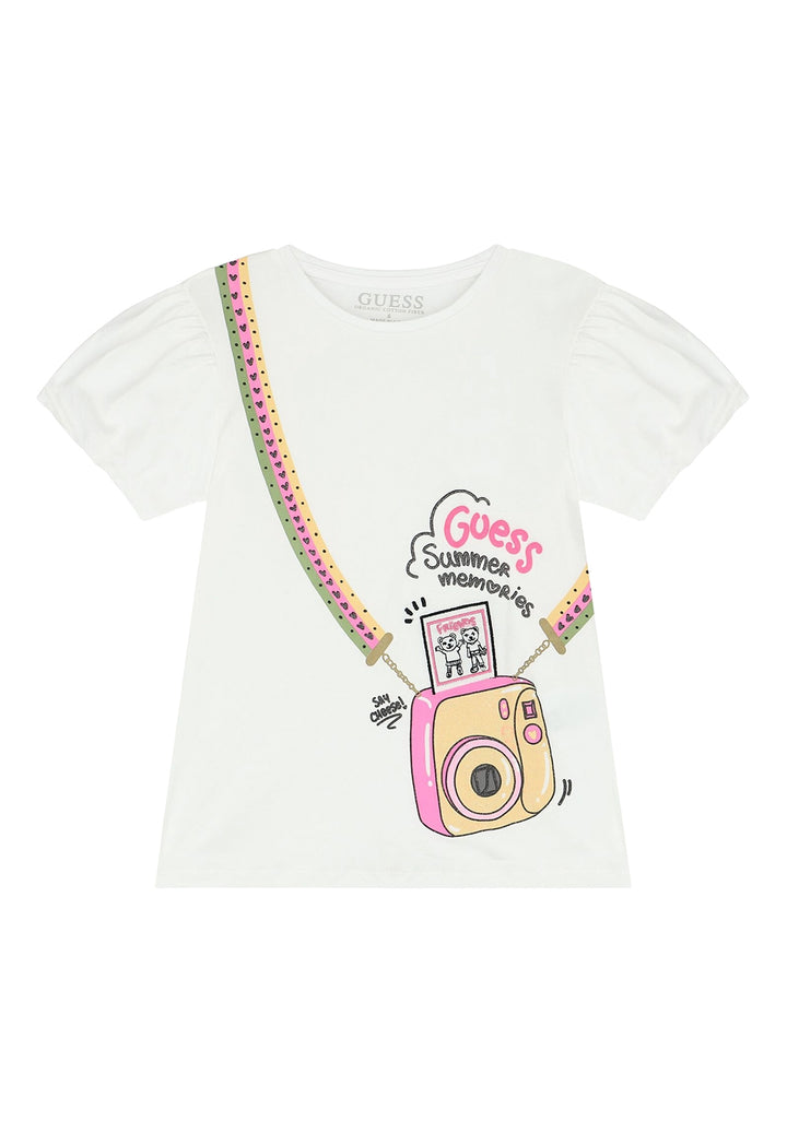 T-shirt bianca per bambina