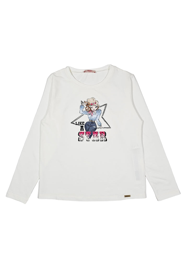 T-shirt bianca per bambina
