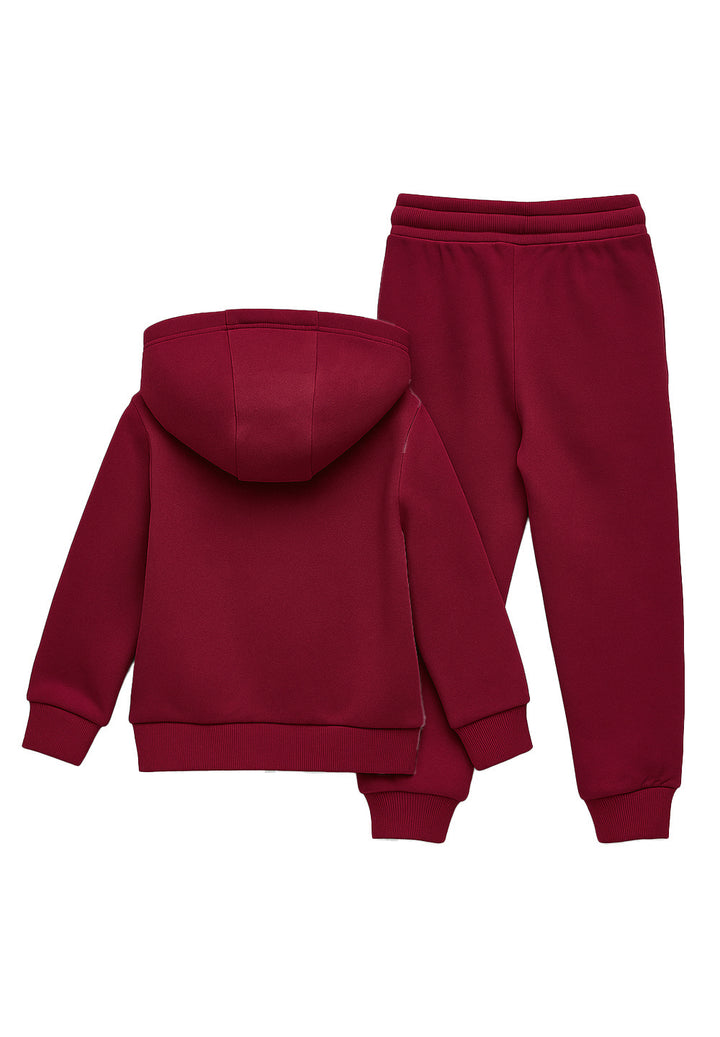 Completo felpa rosso per bambino