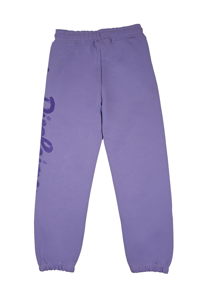 Pantalone felpa lilla per bambina
