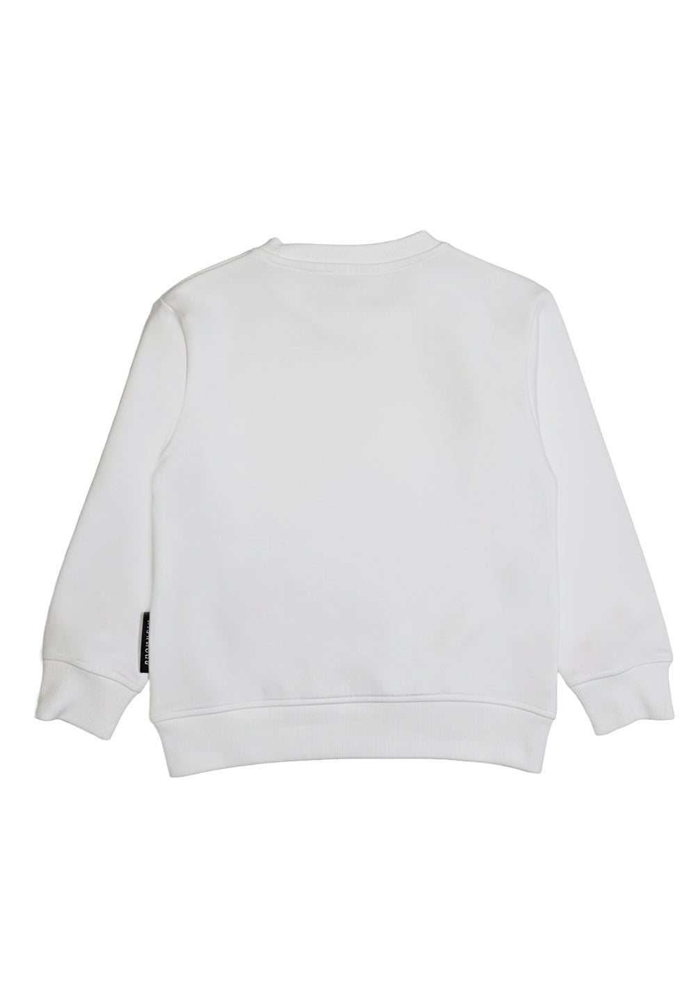 Felpa girocollo bianca per bambino