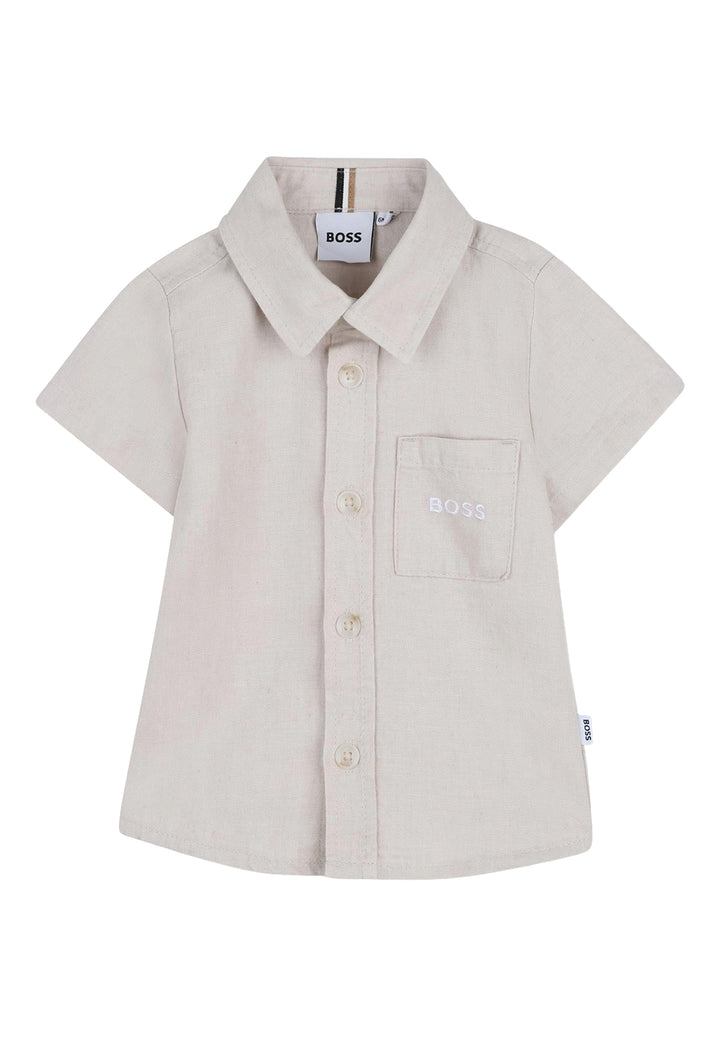 Camicia beige per neonato