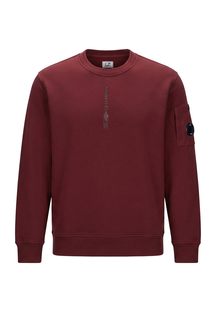 Felpa girocollo bordeaux per bambino
