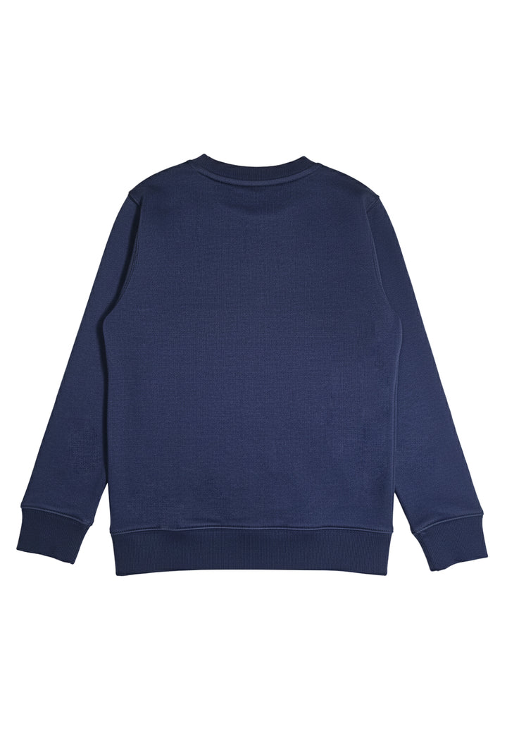 Felpa girocollo blu navy per bambino