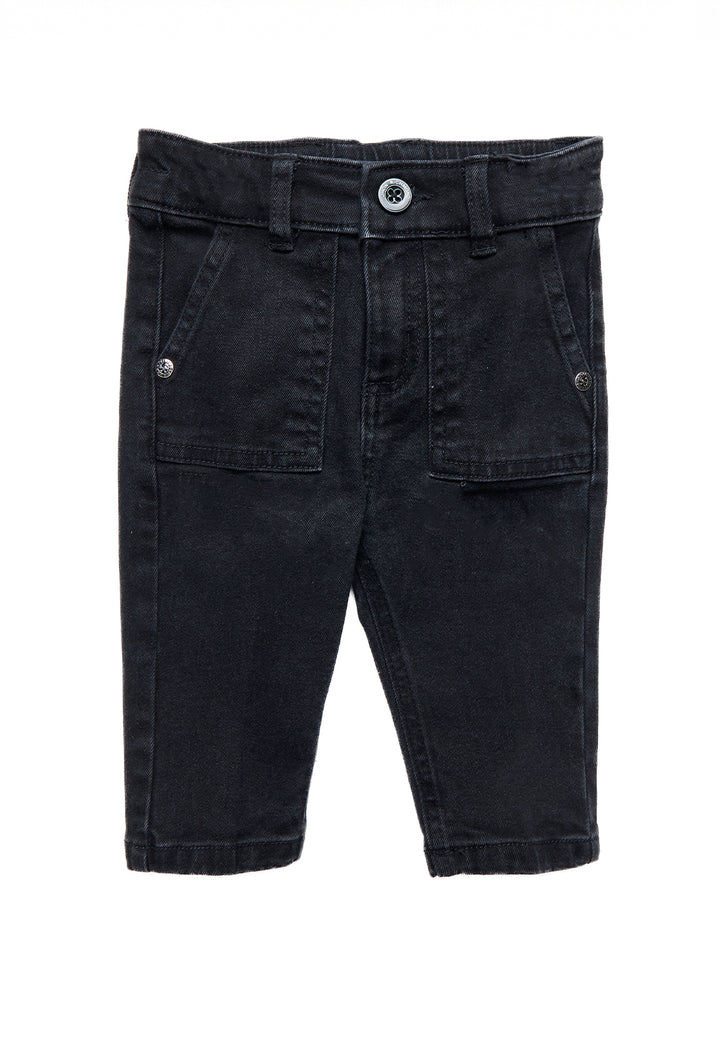 Jeans nero denim per neonato