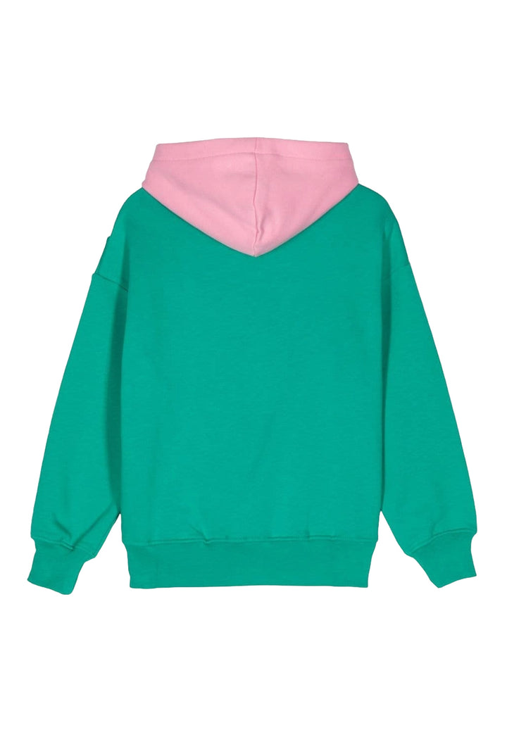 Felpa cappuccio multicolor per bambina