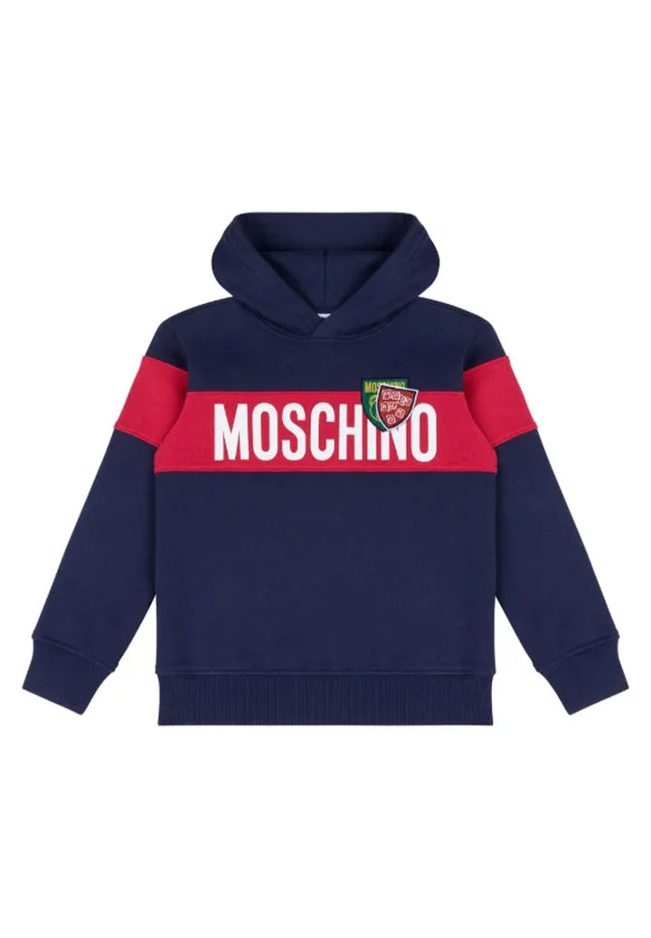 Felpa cappuccio blu per bambino