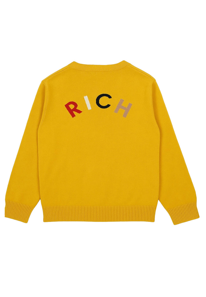 Cardigan giallo senape per neonato
