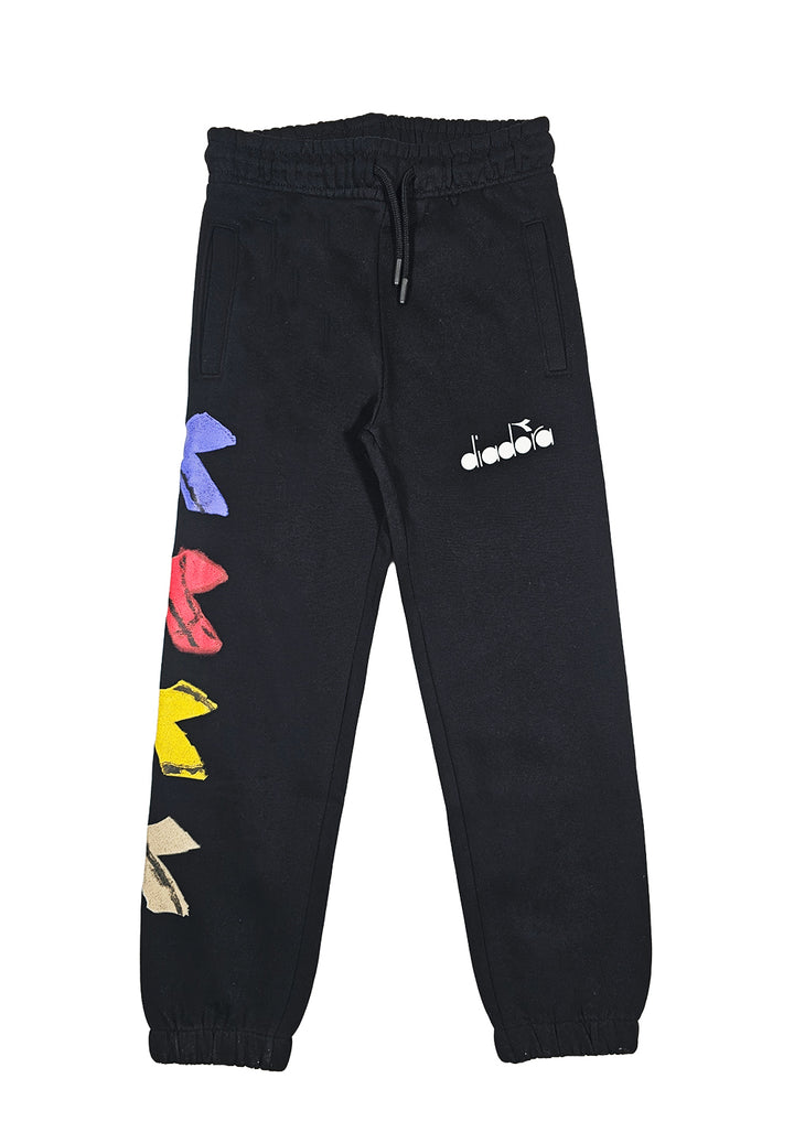 Black fleece trousers for boy