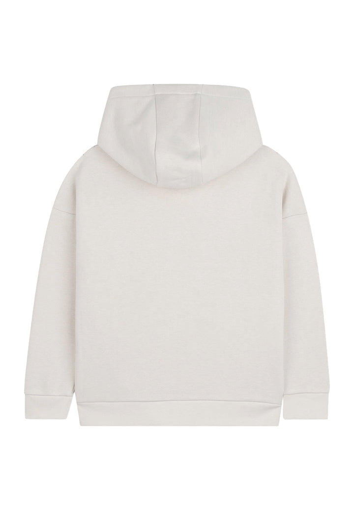 Felpa cappuccio beige per bambino
