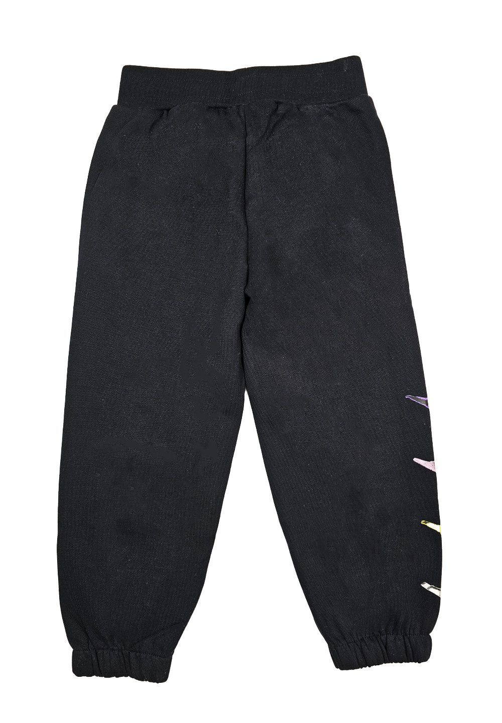 Pantalone felpa nero per bambina