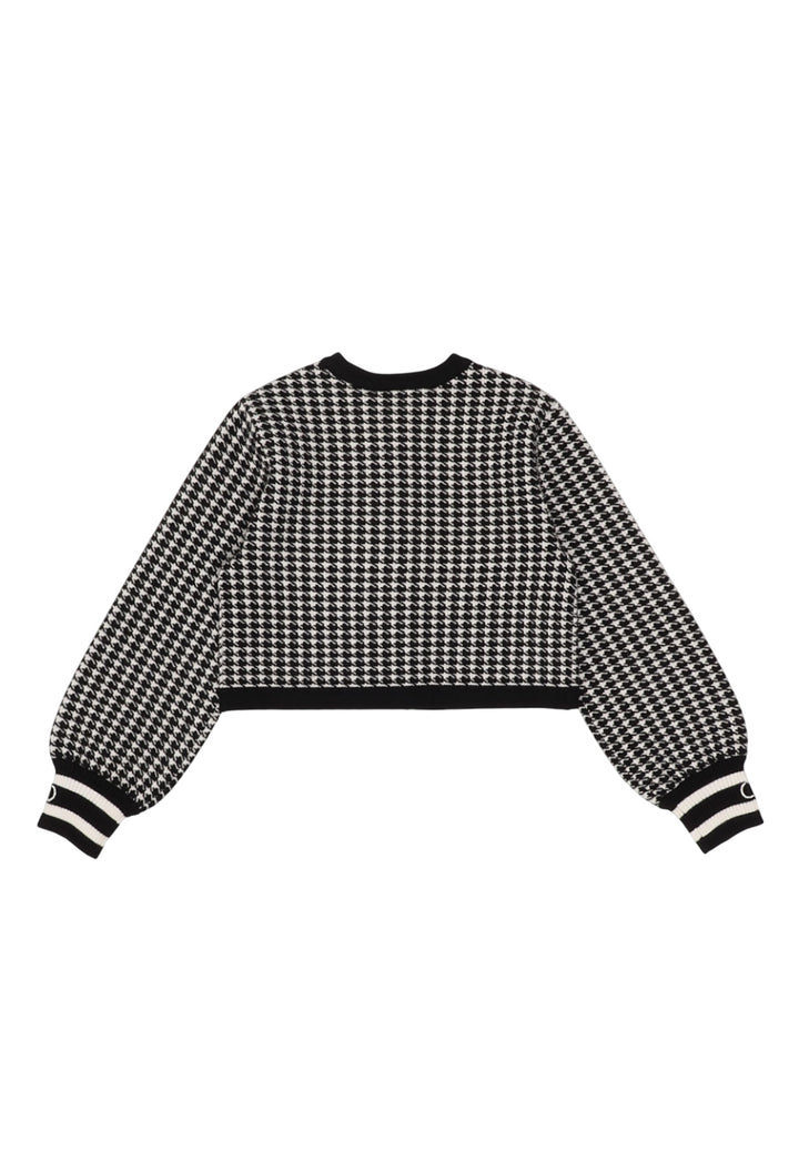 Cardigan nero-bianco per bambina