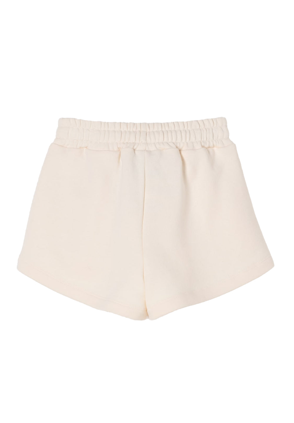 Short felpa crema per bambina