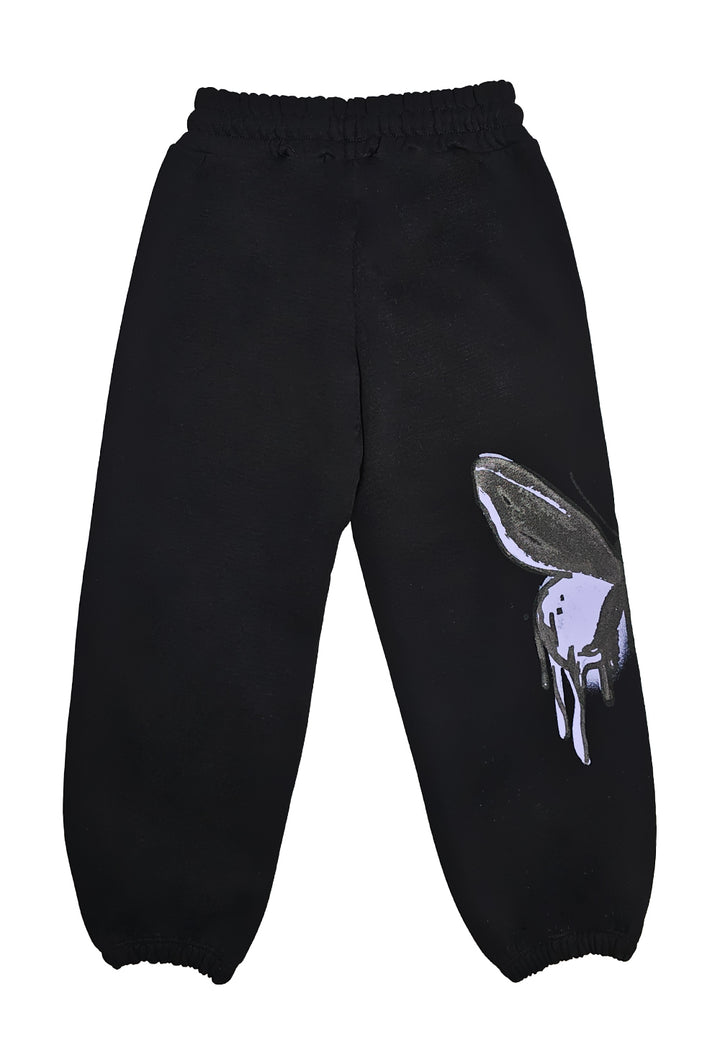 Pantalone felpa nero per bambina