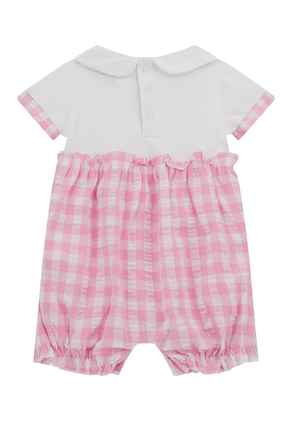 Vestito bianco-rosa per neonata