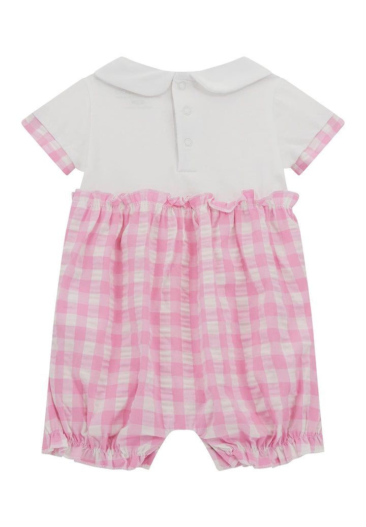 Vestito bianco-rosa per neonata