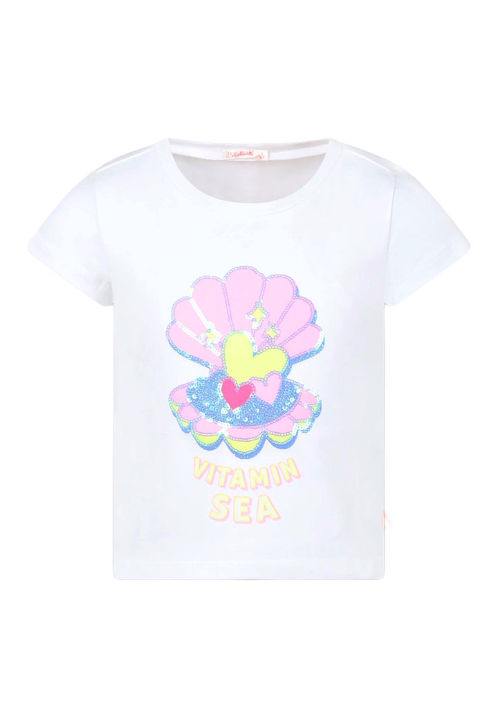 T-shirt bianca per bambina