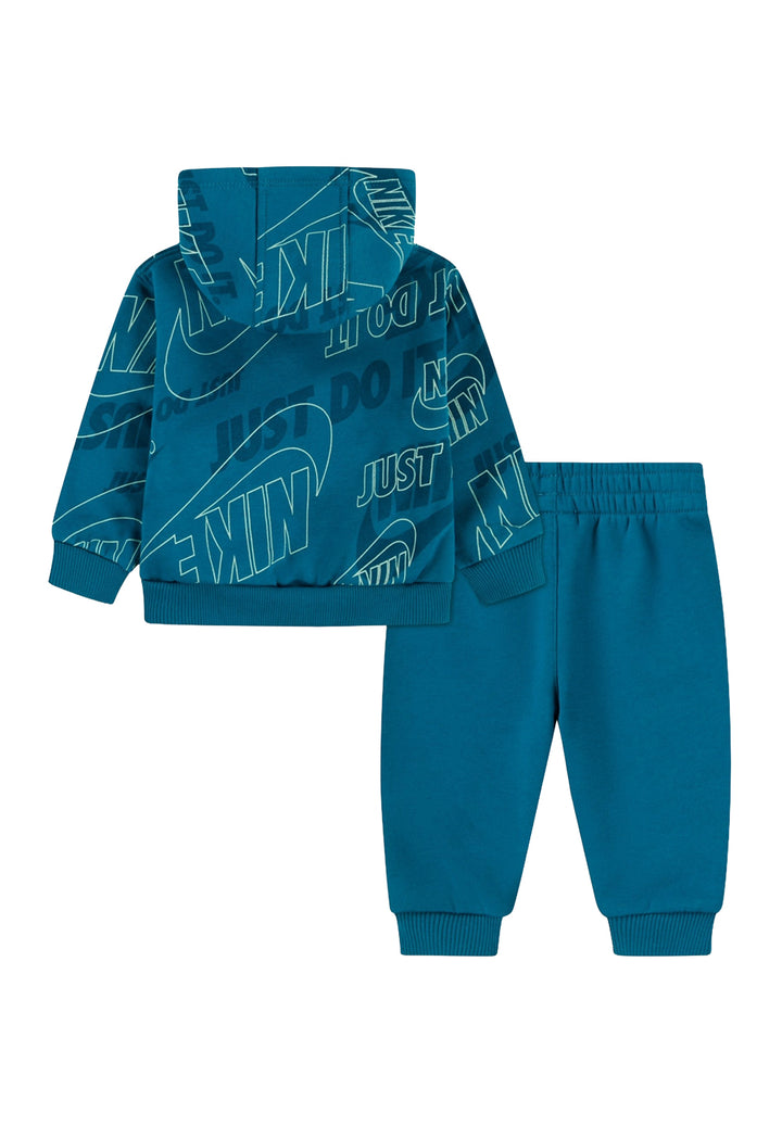 Completo felpa verde per bambino