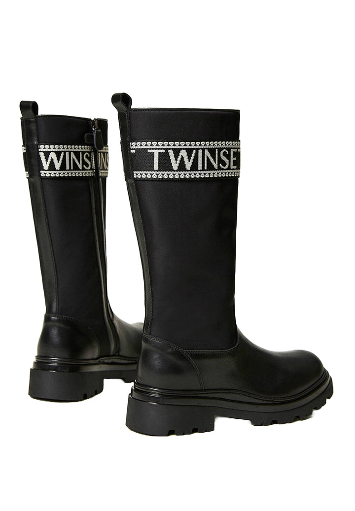 Black high boots for girls