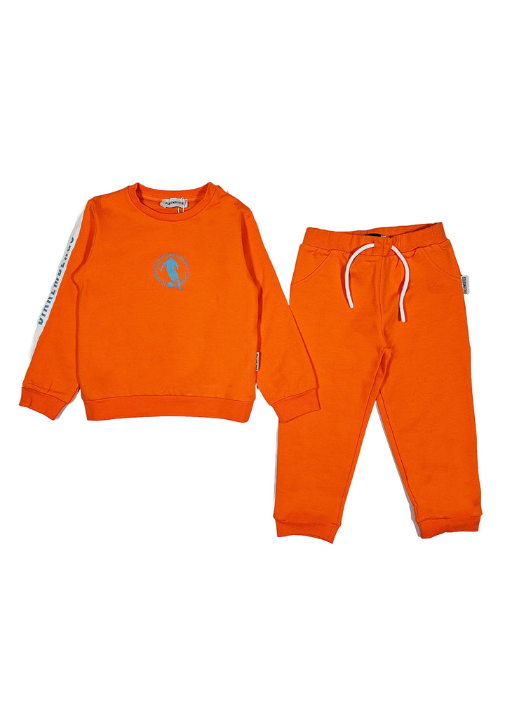 Orangefarbenes Sweatshirt-Set für Jungen