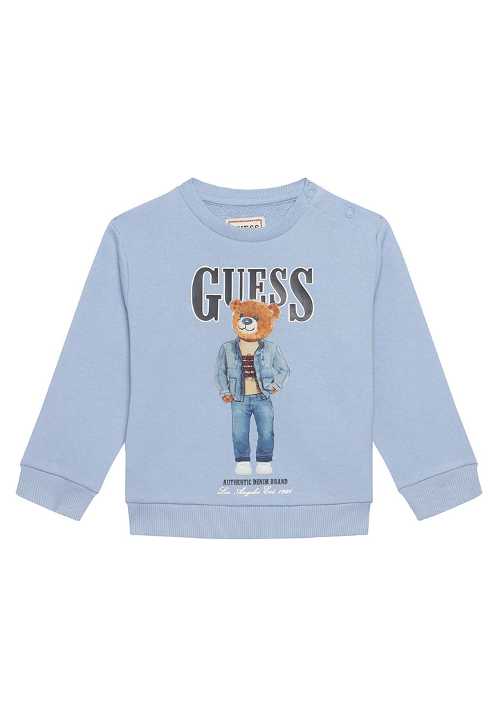 Felpa girocollo blu per bambino