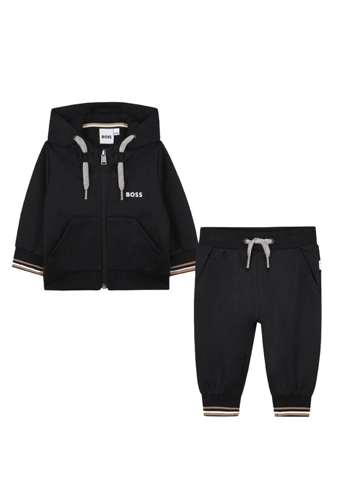 Completo felpa nero per bambino