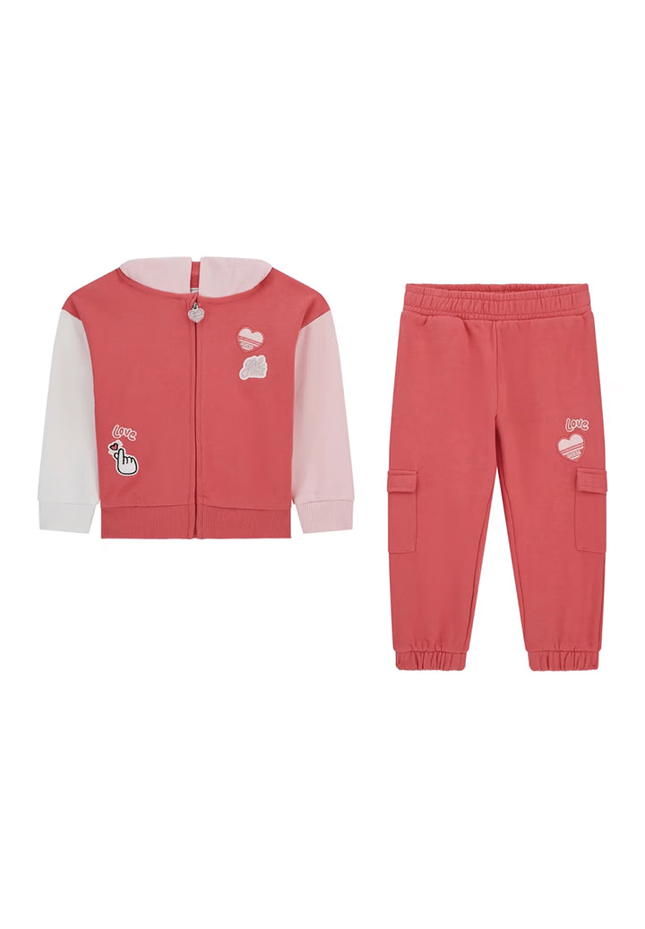 Completo felpa fuxia per bambina