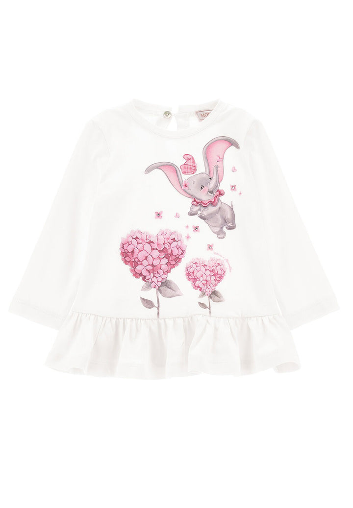 T-shirt panna per neonata