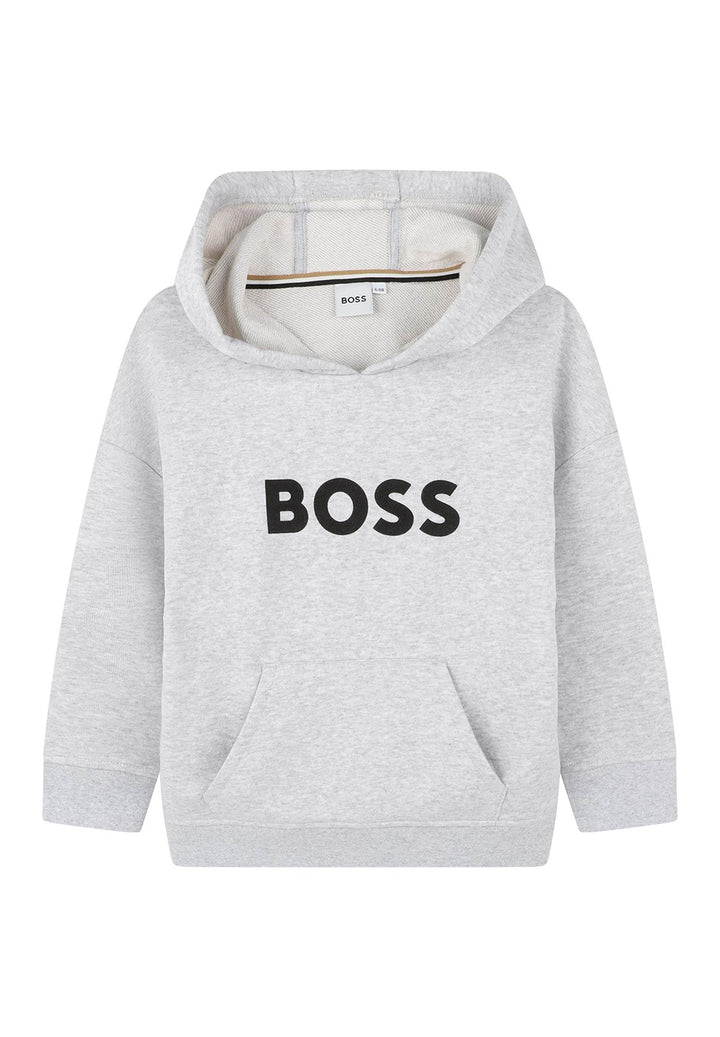 Felpa cappuccio grigia per bambino