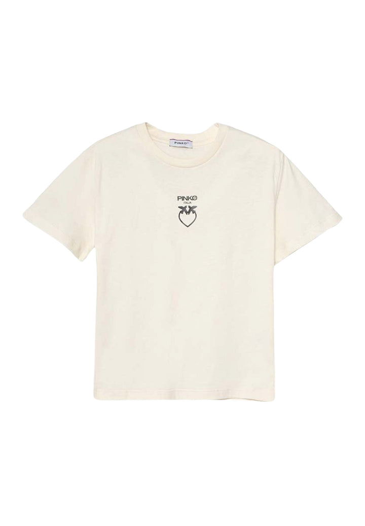 Cremefarbenes T-Shirt für Mädchen